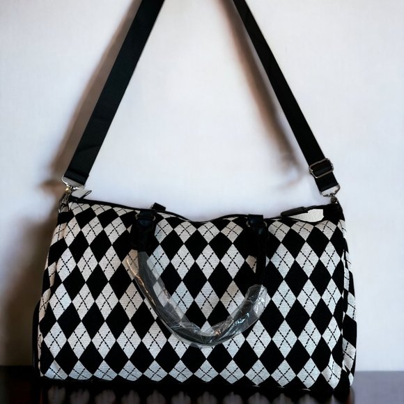 Women's Geometric Large Capacity Travel Hand Bag/Shoulder Bag - Picture 5 of 8